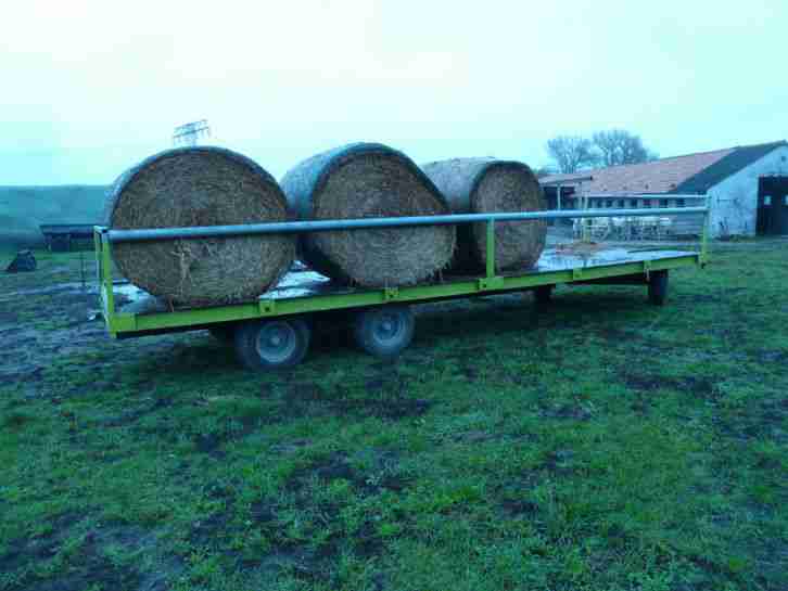 Plattformwagen, Ballenwagen, Anhänger, Tieflader