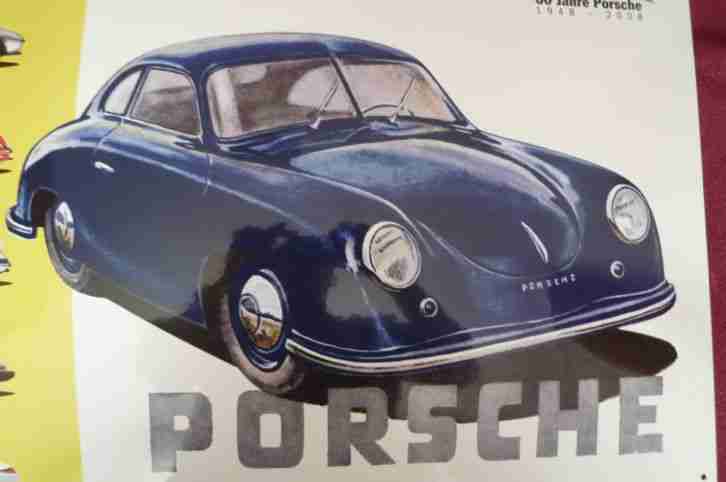 Porsche 356, Emailliertes original Porschewerbeschild, nur auf 1000 St.Limitert!