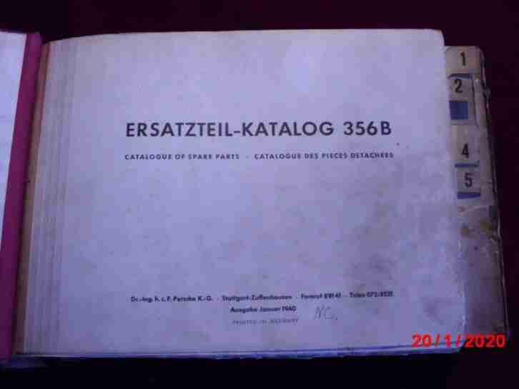 Porsche 356 Ersatzteil Katalog