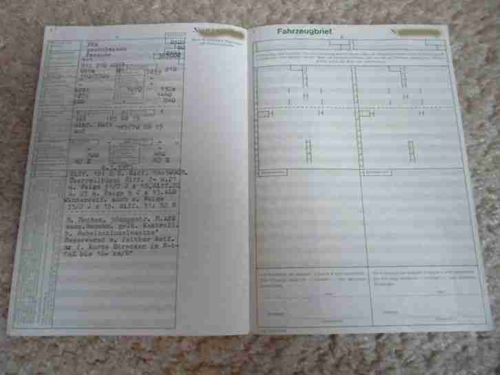 Porsche 911 Brief Fahrzeugbrief Bj 1.1975 KfZ Brief Fahrzeugbrief 911