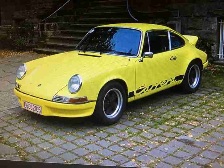 Porsche 911 Carrera (Umbau nicht Original )Tribute to RS 2.7 Okt. 1972 gelb