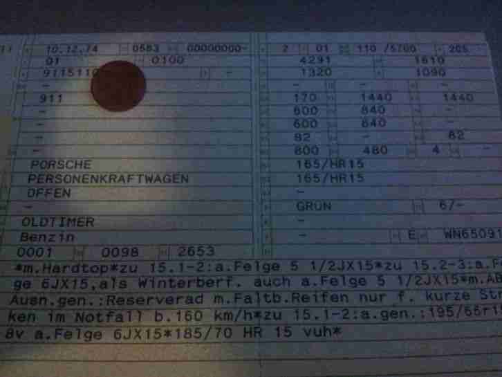 911 G 2, 7 Targa mit Deutscher H Zulassung &
