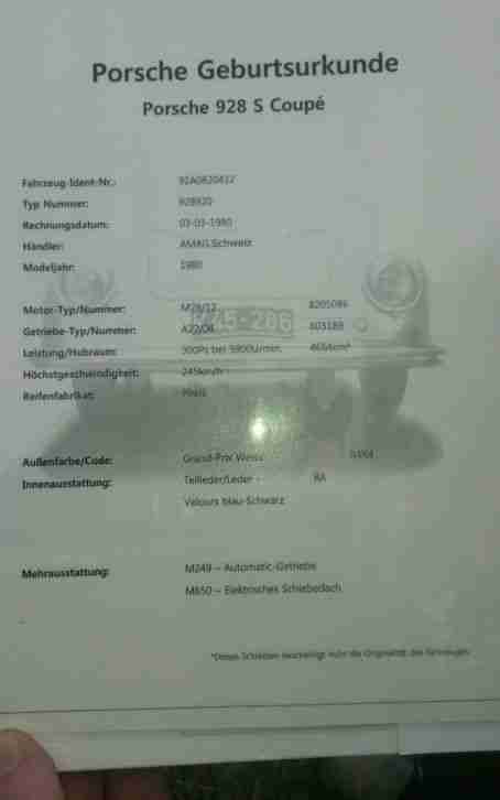 Porsche 928 s V8 Oldtimer
