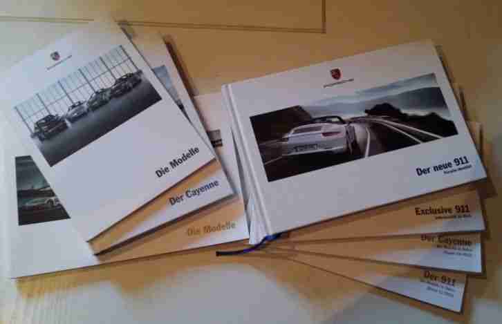Porschebücher Prospekte Literatur alles über den 911 aus dem Jahre 2011 12