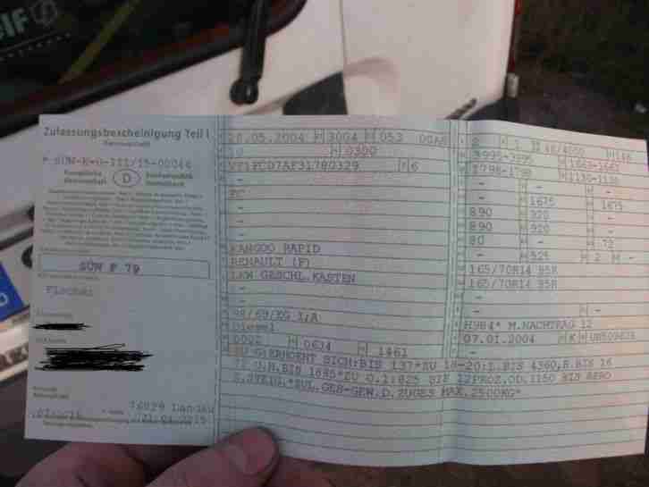 RENAULT KANGOO - BAUSTELLENFAHRZEUG