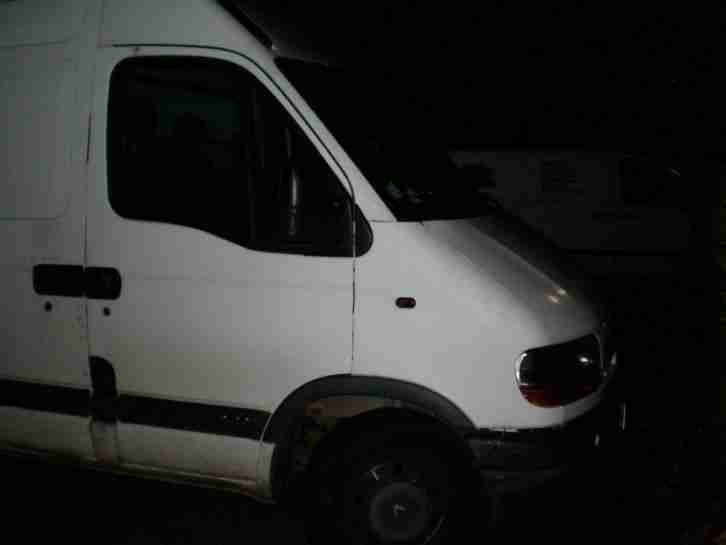 RENAULT MASTER BJ 2001 TÜV bis 11/15 WEIß mit Motorschaden Zylinderkopf o.k.
