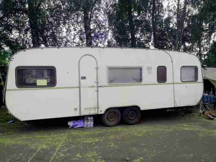 RIESEN WOHNWAGEN TABBERT Haus auf Rädern Standwohnwagen Lager Tandem Bauwagen