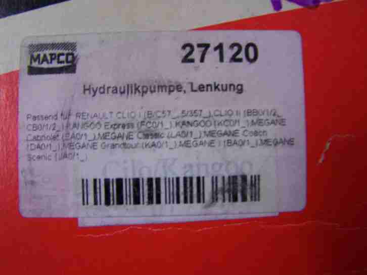 Renault Hydraulikpumpe Servopumpe für Lenkung