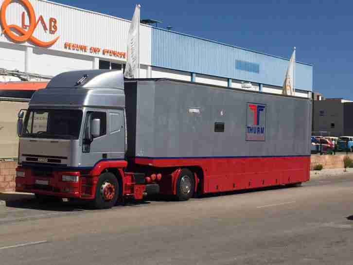 Renntransporter Iveco 440 ET mit Wohnkabine und