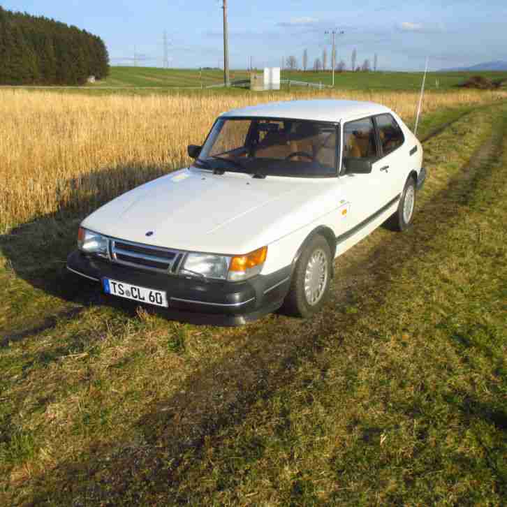 SAAB 900S Softturbo, Weiß, beiges Leder, gepflegt, kein Wartungsstau,TÜV/AU NEU!