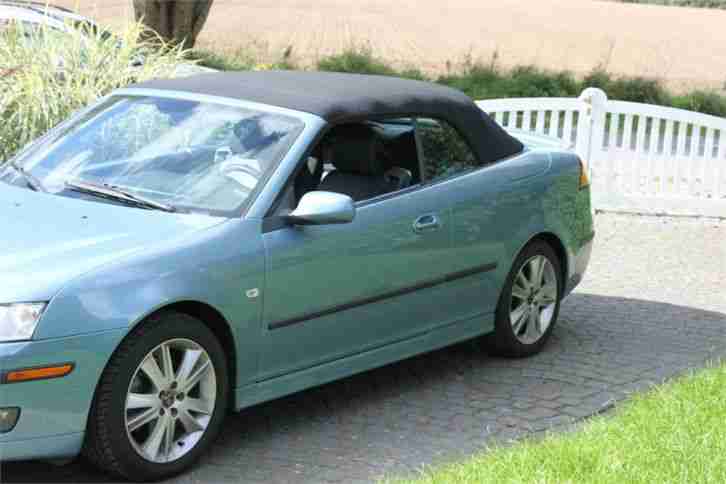 SAAB 93 2,0 TURBO CABRIO 2007 XENON AUTOM TÜV NEU SERVICE NEU ICEBLAU/LEDERGRAU