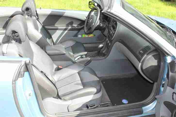 SAAB 93 2,0 TURBO CABRIO 2007 XENON AUTOM TÜV NEU SERVICE NEU ICEBLAU/LEDERGRAU