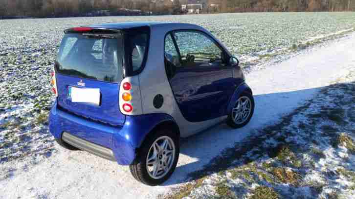 SMART FOR TWO BJ. 1999 54 PS BLAU SILBER 99000 KM AUTOMATIK KLIMA ZENTRAL MIT FB