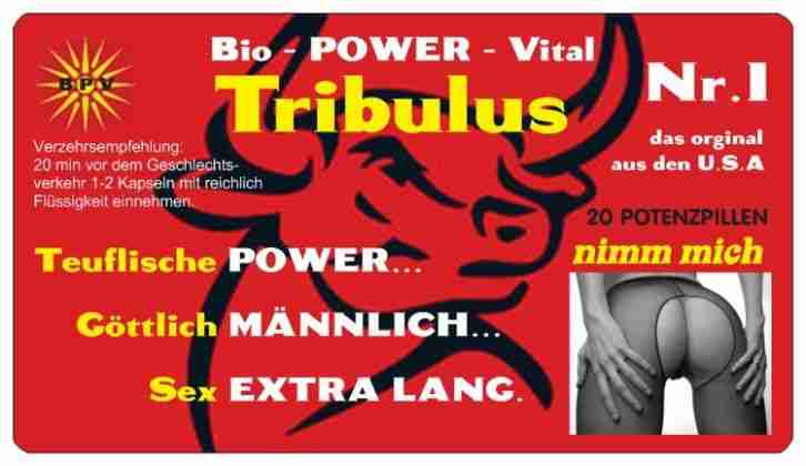 SUPER HAMMER UNTER DEN POTENZPILLEN TRIBULUS 20 Stk. SEX POWER EXTRA LANG.