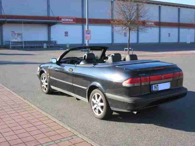 Saab 900 II; 2.3i; Cabriolet; 276Tkm; Schwarz; 110KW;TÜV:05/2016; EZ: 06/1997