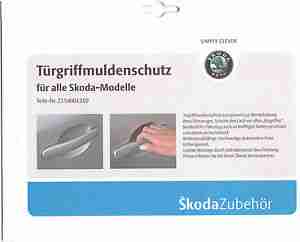 Schutzfolie, Lackschutz, Türgriffmuldenschutz für alle Skoda-Modelle Neu !