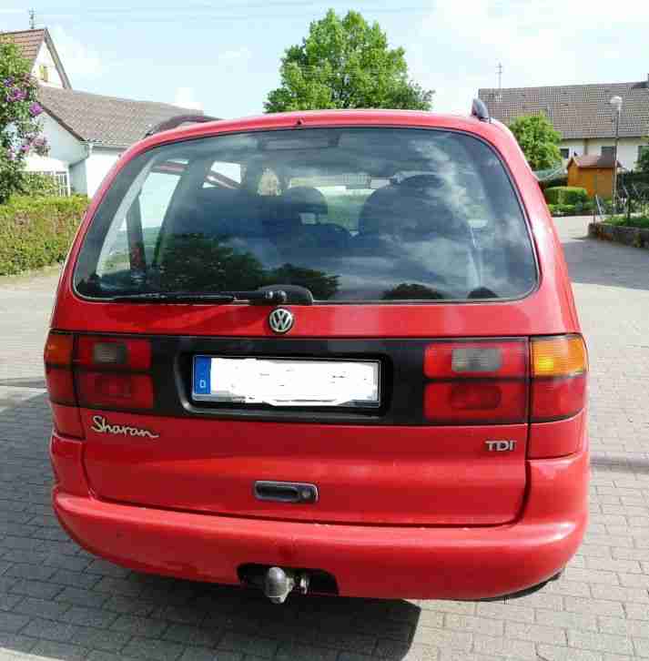 Sharan TDI, ca. 110 PS, Baujahr 1997, TÜV bis 7/16, 239.000 km, Farbe rot