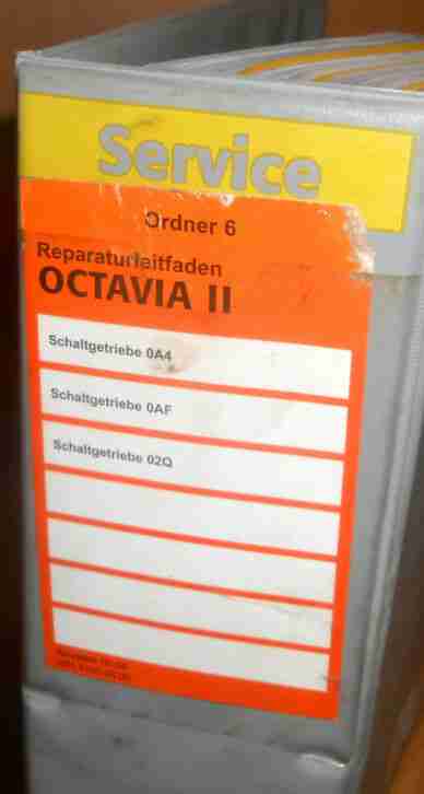 Skoda OCTAVIA II Reparaturleitfaden,Werkstattmappe Schaltgetriebe OA4, OAF, 02Q