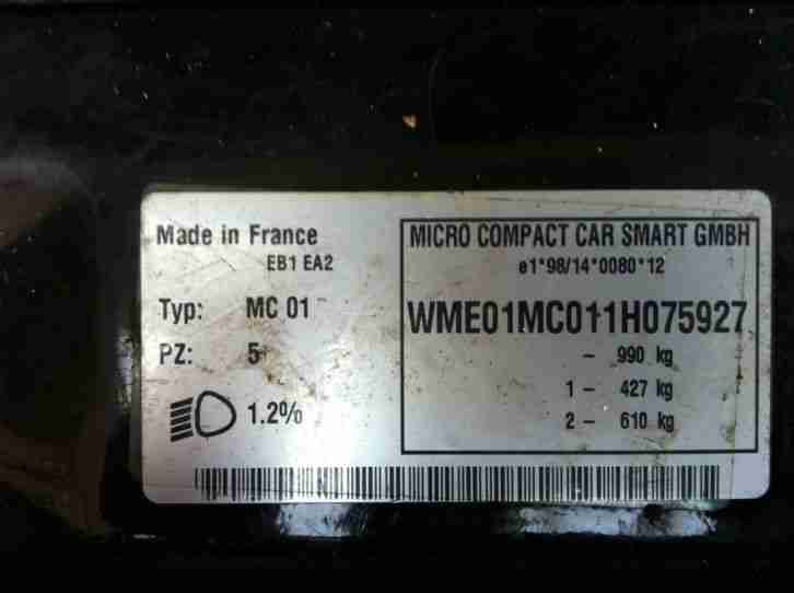 Smart Cabrio MC01, Bj. 2002, viele Extras