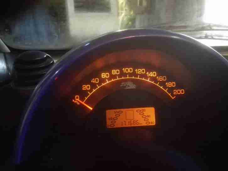 Smart Fourtwo 450, Tuning 70 PS eingetragen, Tacho bis 200km/h