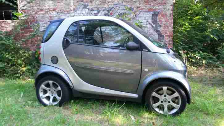 Smart for Two CDI, Diesel, 124 000 Km, EZ 2004, schwarz und silbern, Alufelgen