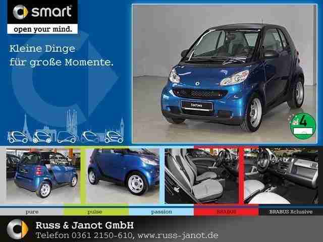 Smart fortwo coupé 52kW 71 PS pure Volldach, softip
