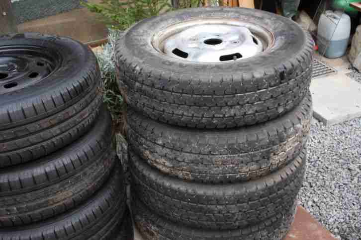 Sommerräder FORD Transit, original Ford-Stahlfelgen mit Goodyear 215/75R16 C