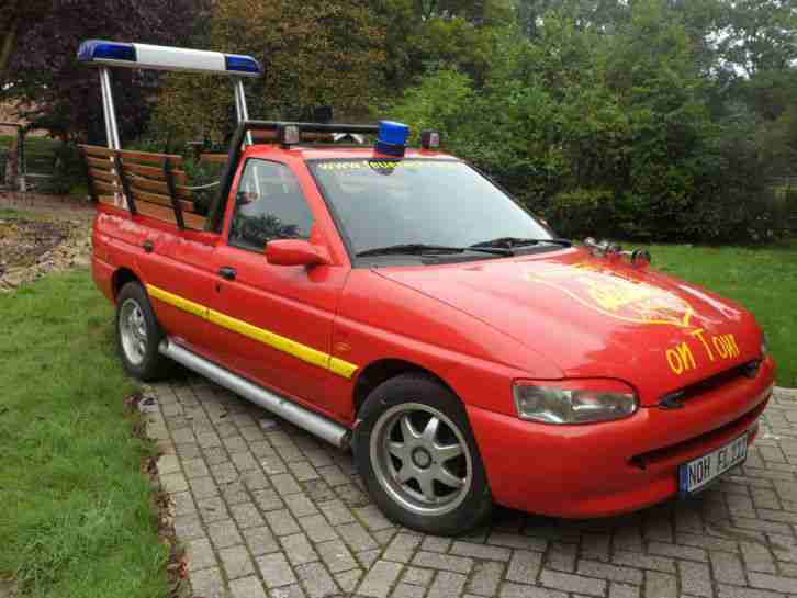 Spaßmobil Ford Escort Eigenbau Cabrio Cabriolet Feuerwehrauto Crossauto