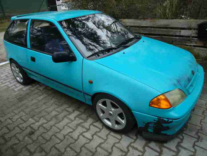 Suzuki Swift 1,0l,39kW,Bj.97,Fahrwerk Koni gelb,7x15 Borbet,195/45/15,H.Gurte