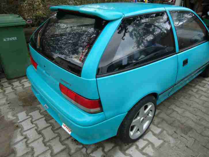 Suzuki Swift 1,0l,39kW,Bj.97,Fahrwerk Koni gelb,7x15 Borbet,195/45/15,H.Gurte