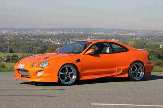 Toyota Celica t20 Lamborghini orange Baracuda Felgen Ledersitze gold/chrom