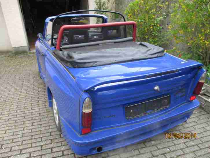 Trabant 1.1 Cabrio Blau Kotflügelverbreiterung, Spoiler, Allufelgen, Breitreifen