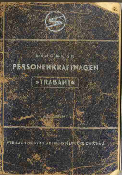, DDR, Betriebsanleitung 1959 1960, sehr oft