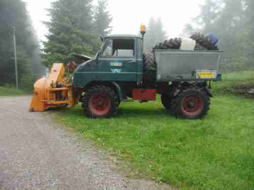 Unimog 411 Bj. 1959 Mit Schneeschleuder Fahrbereit