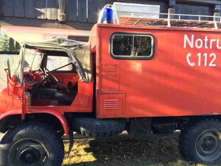 Unimog S 404.1 Feuerwehr Bj. 1959, Cabrio, Benziner, 16112 km, 1 Briefeintrag!