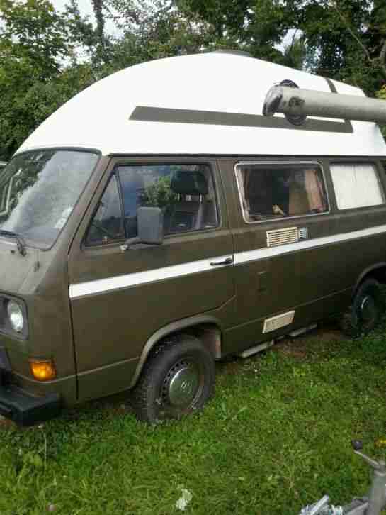 VW BUS T3 CAMPING H-ZULASSUNG MÖGL LÄUFT GUT -KAROSSERIE GEMACHT.VIELE EXTRAS