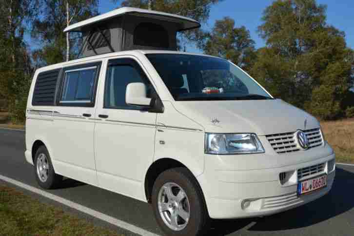VW Bus T5 Wohnmobil Hubdach erst 71900 KM LUXUSAUSTATTUNG Standheiz Küche ALUS