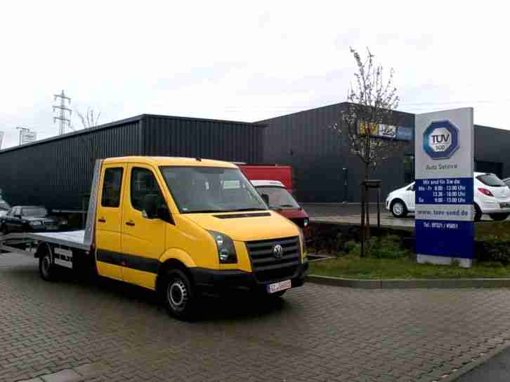 VW Crafter 35 tdi DoKa Autotransporter mit neuwertigem Aufbau