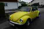 VW Käfer Cabrio, gelb, Bj. ´73, 1303 LS, KM lt. Tacho