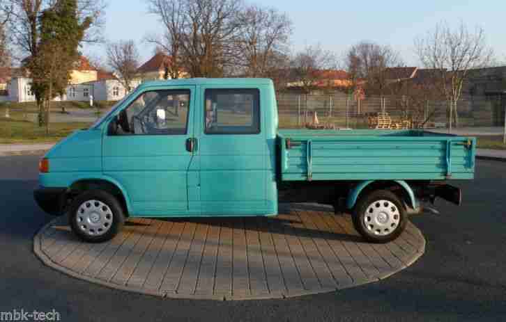 VW T4 DoKa Pritsche lang 2.4 Diesel TÜV 03/2017 3600 € NETTO LKW AHK Transporter