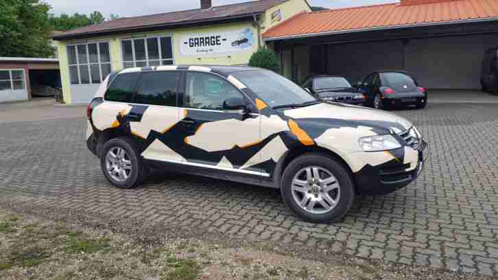 VW Touareg V 10 Teilfoliert camounflage Neue Bremsen