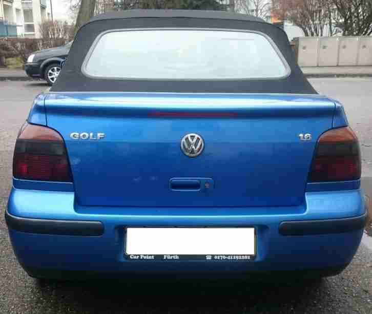 Vw Golf IV Cabrio 1,6 l mit 101 PS Bj. 2000 im TOP Zustand, Tüv 07-2017 !