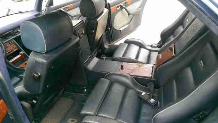 W126 500 SEL 6.0 AMG Recaro Einzelsitzanlage und Kühlschrank vae Umbau