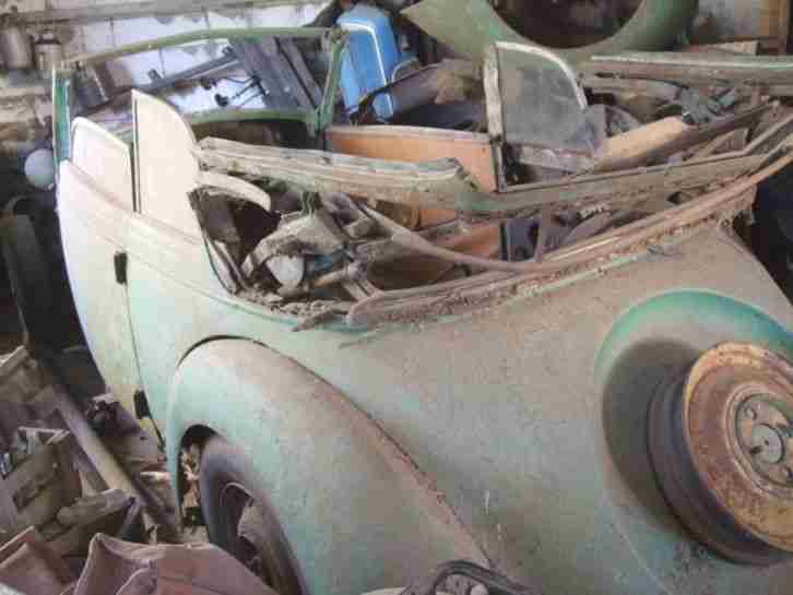 WANDERER W24 Cabriolet Scheunenfund Oldtimer Cabrio Auto Union Vorkrieg Ersatzte