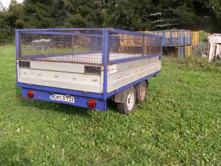 Westfalia 2.6T Pkwanhänger mit Gitteraufbau und Plane, Hochlader