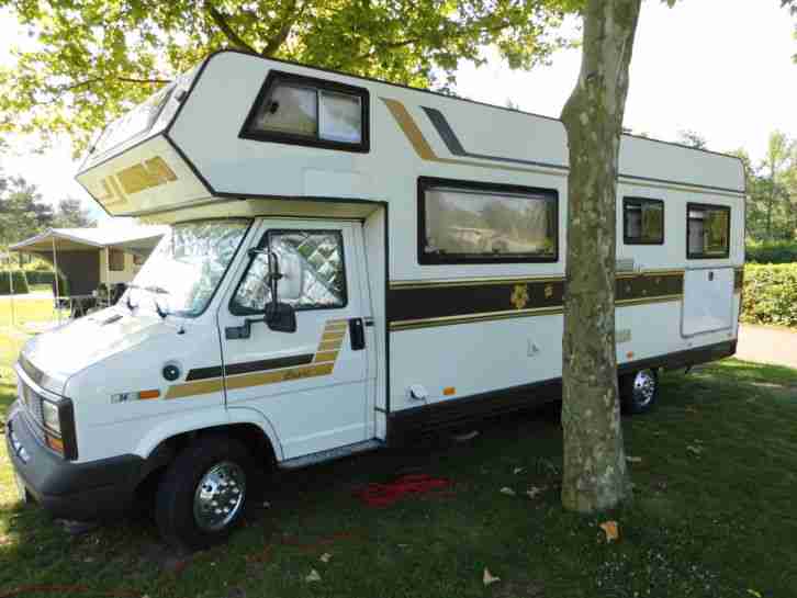 Wohnmobil Fiat Ducato 280 mit schönem Grenzland Aufbau Modell Capri 750 Bj. 1986