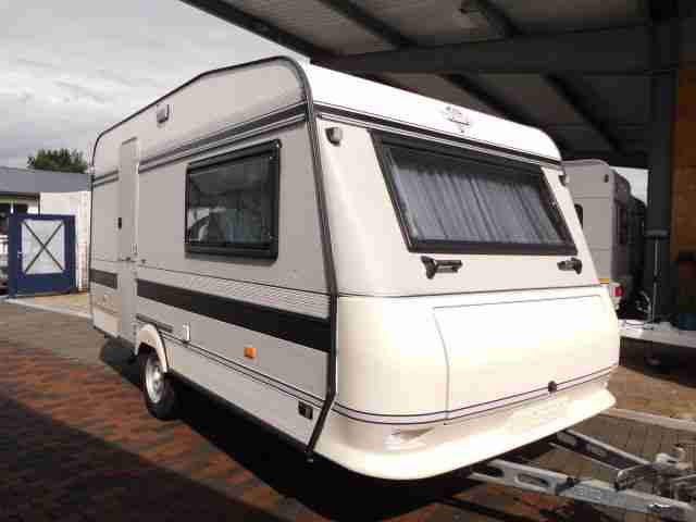 Wohnwagen"HOBBY PRESTIGE 425"Rundsitzgruppe,Bad/WC,Vorzelt Fahrradträger,