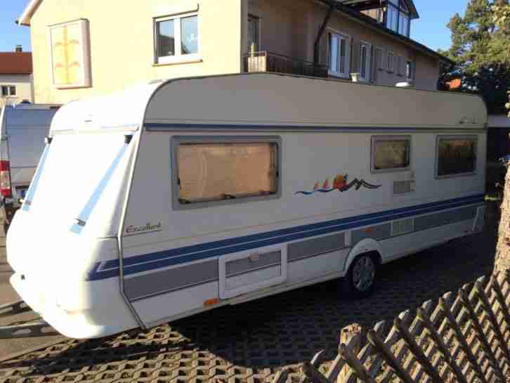 Wohnwagen Hobby 555 Excellent, 100er Zulassung, Autark, TÜV+Gasprüfung NEU