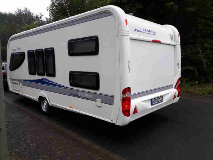 Wohnwagen Hobby La Vita 545 Kmf Mover KLIMA Brand Vorzelt TÜV neu