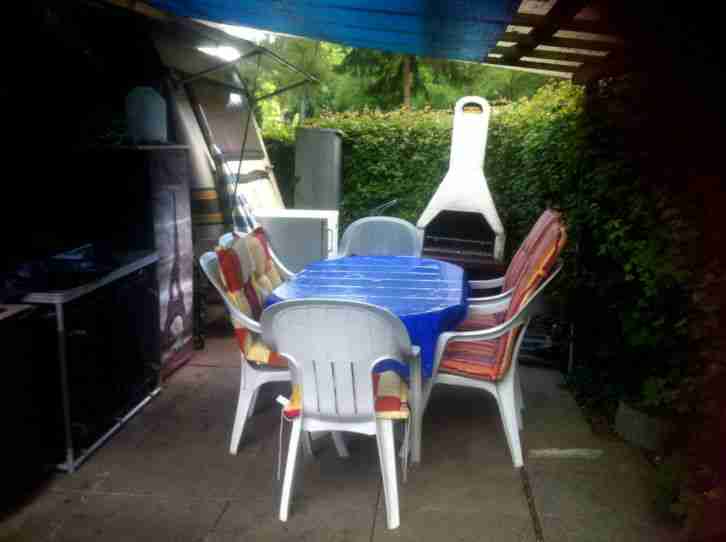 Wohnwagen Knaus 4406 feststehend mit Blockhütte / Dauercamping ?